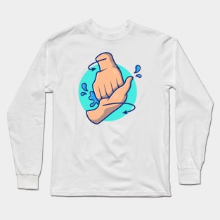 Washing hand cartoon 5 Long Sleeve T-Shirt